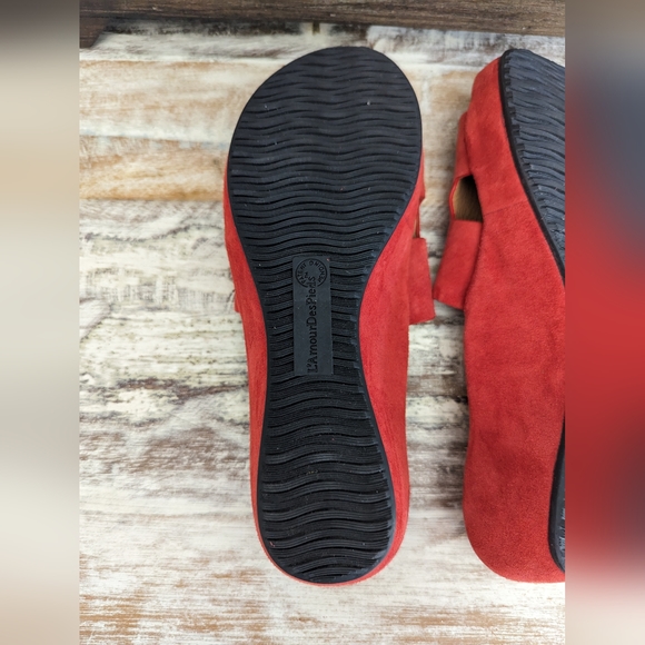 L'Amour Des Pieds, Catiana Suede Slip-on Sandals Size. 6M Women's - Picture 11 of 12